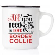 enamel mug emaljmugg hundmugg All you need is love & Border Collie
All you need is love & cockerspaniel present till någon som