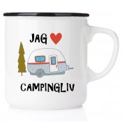Campingmugg jag älskarcampingliv present campare