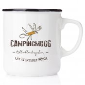 campmug happymug campingmugg emaljmugg rolig present till campare enamelmug husvagn