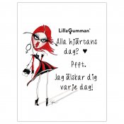 Lilla gumman vykort - Alla hjärtans dag. Pfft. Jag älskar dig varje dag