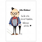 Lilla gubben vykort - Du är min favoritgubbe. Nästan alltid.