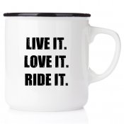 Live it. Love it. Ride it. motocrossmugg mc mugg metall emaljmugg motocross enamel mx happy mug happy mugg metallmugg