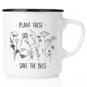 Plant these, save the bees rädda bina tshirt tee mugg emaljmugg happymug sweden Det behövs en gräsrotsrevolution för att rädda b