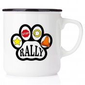 enamel mug emaljmugg hundmugg rallylydnad present till rally rally-o