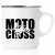 Motocross crossmugg mugg på crossbanan i metall emaljmugg Happymug enamel mx mug