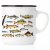 go fishing happy mug emaljmugg fiskemugg Abborre, gädda gös, havskatt, karp, lax, makrill, mört, röding, signalkräfta, sill, ål,