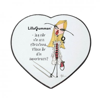 lilla gumman kylskåpsmagnet Jag får vin att försvinna. Vilken är din superkraft?