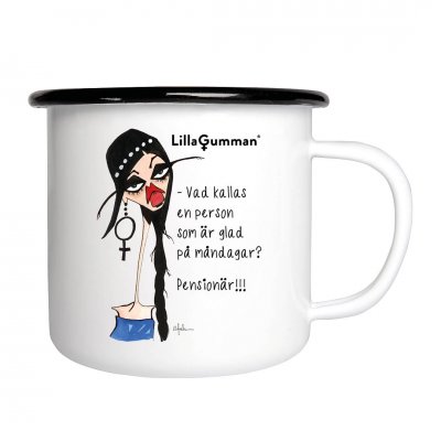 Lilla gumman - Vad kallas en person som är glad på måndagar? Pensionär!!! present till pensionär extra speciell