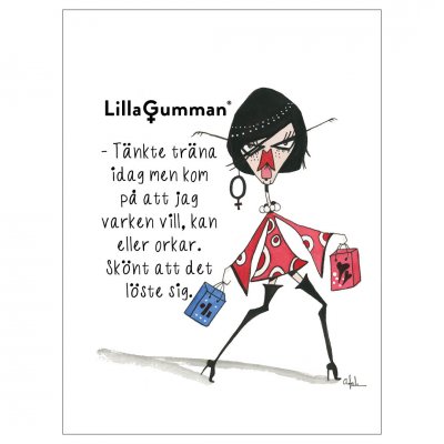 Tänkte träna idag men kom på att jag varken vill, kan eller orkar. Skönt att det löste sig. kopp present till vinna print tavla