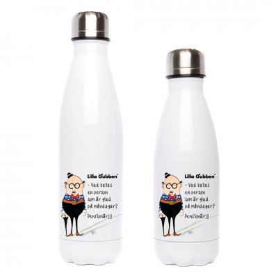 Lilla gubben - Vad kallas en person som är glad på måndagar? Pensionär! termos