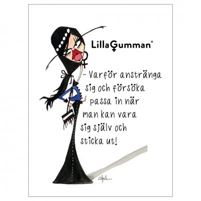 Varför anstränga sig och försöka passa in när man kan vara sig själv och sticka ut emaljmugg
anki fahlstad citat print tavla