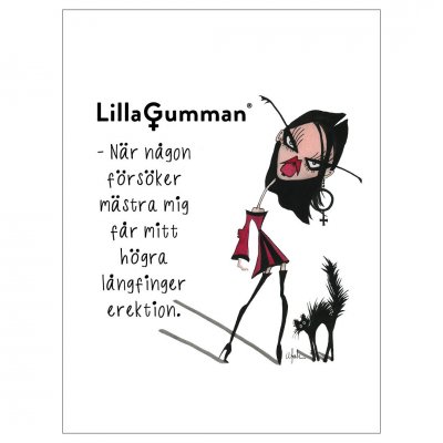 Lilla gumman vykort - När någon försöker mästra mig...
