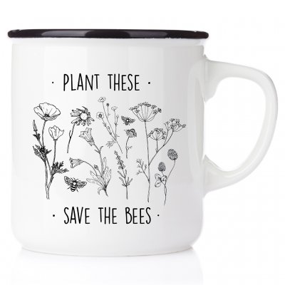 Plant these, save the bees rädda bina tshirt tee mugg emaljmugg happymug sweden Det behövs en gräsrotsrevolution för att rädda b